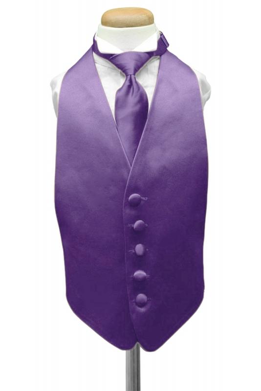 Freesia Luxury Satin Kids Tuxedo Vest Cardi