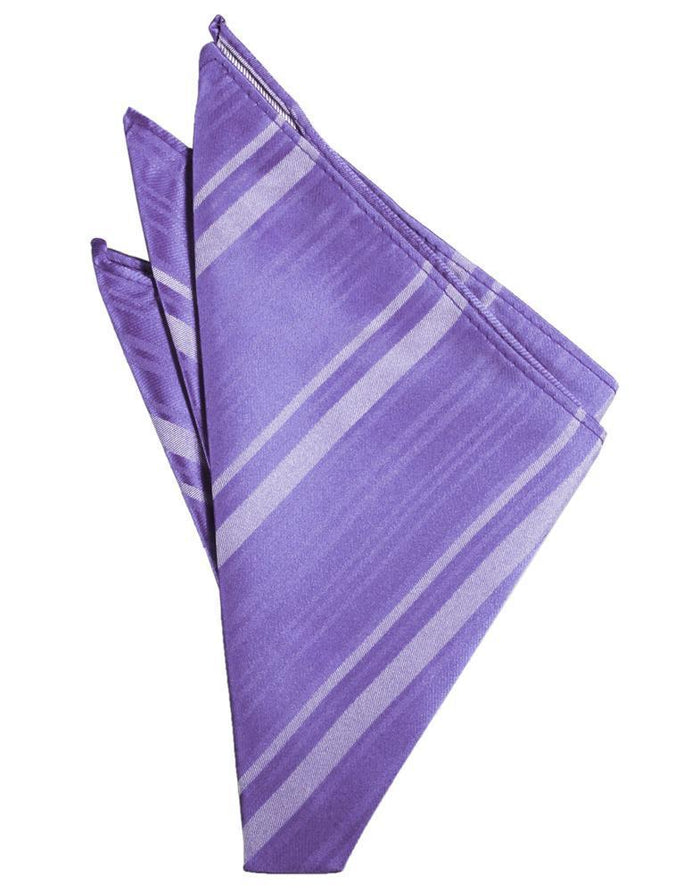 Freesia Striped Satin Pocket Square by Cardi