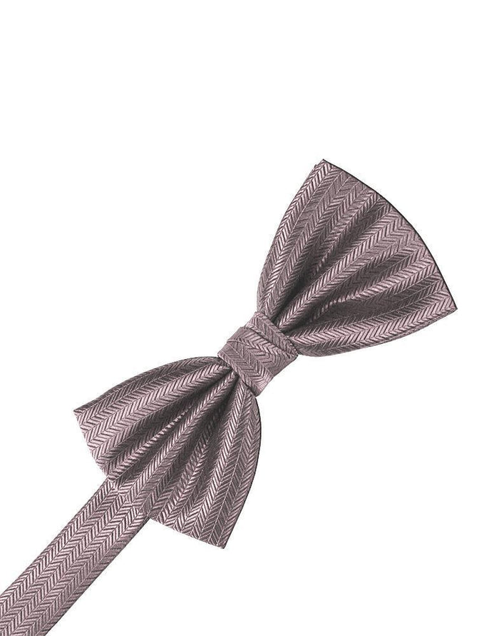 Frosty Pink Herringbone Kids Bow Tie by Cardi