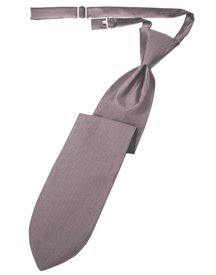 Frosty Pink Herringbone Kids Necktie Cardi