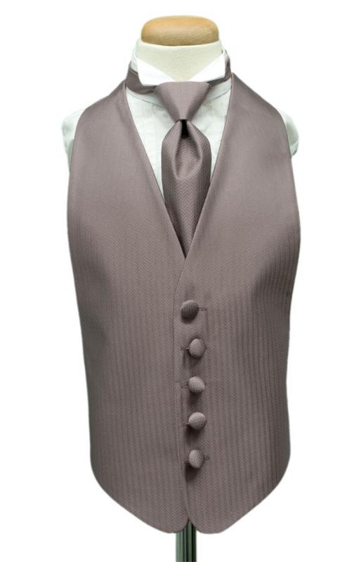 Frosty Pink Herringbone Kids Tuxedo Vest by Cardi