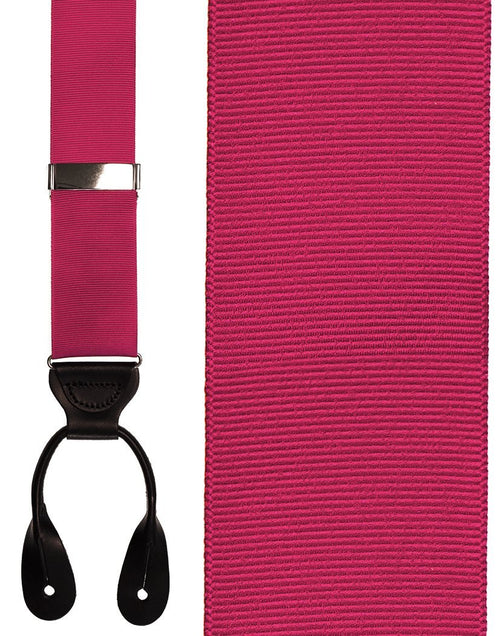 Fuchsia Grosgraine Ribbon II Suspenders by Cardi
