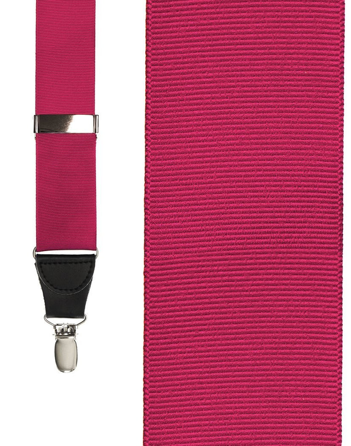 Fuchsia Grosgraine Ribbon Suspenders Cardi