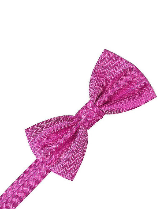 Fuchsia Herringbone Bow Tie by Cardi