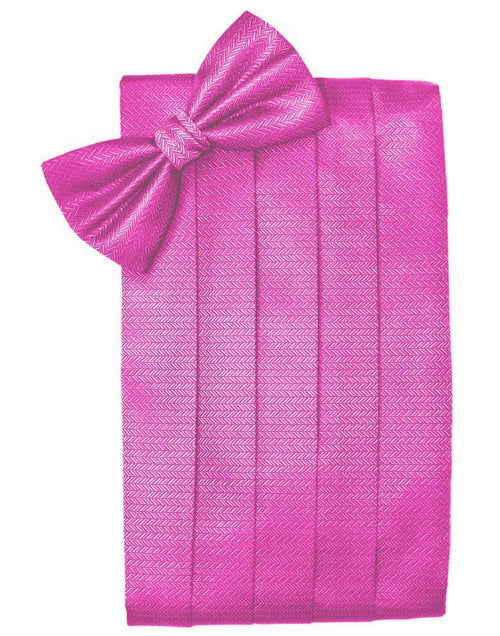 Fuchsia Herringbone Kids Cummerbund by Cardi