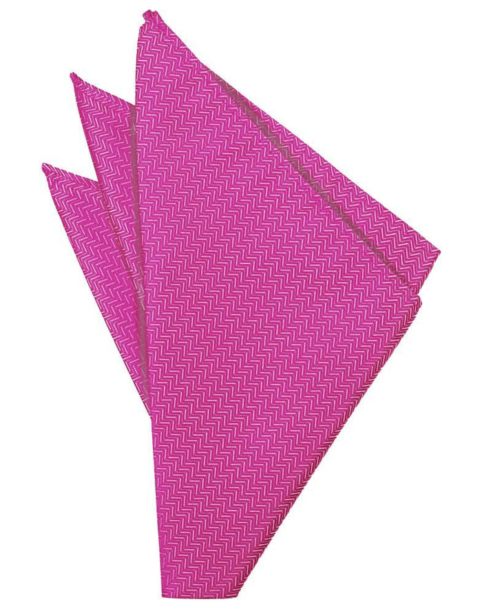 Fuchsia Herringbone Pocket Square Cardi