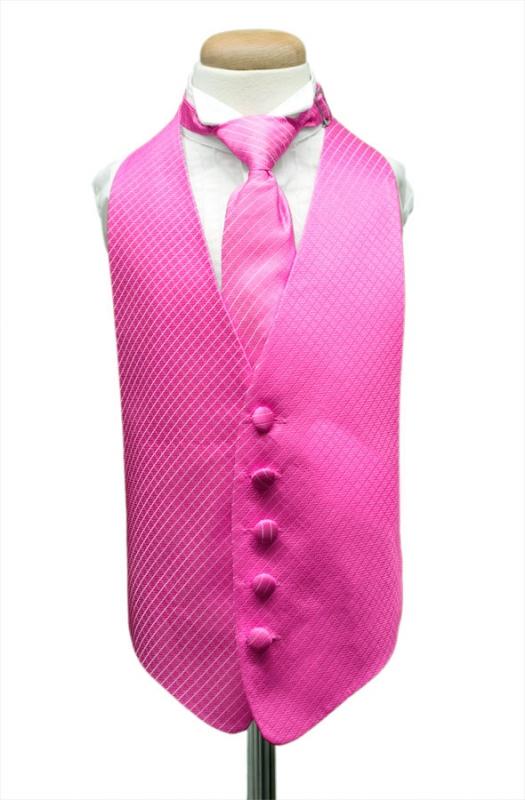 Fuchsia Palermo Kids Tuxedo Vest Cardi