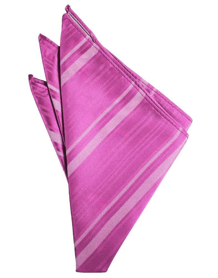 Fuchsia Striped Satin Pocket Square Cardi