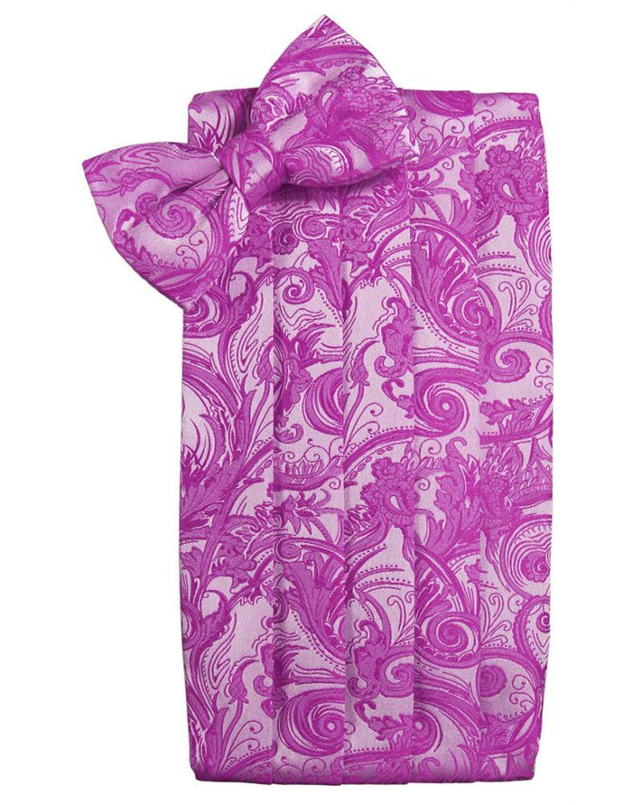 Fuchsia Tapestry Cummerbund Cardi