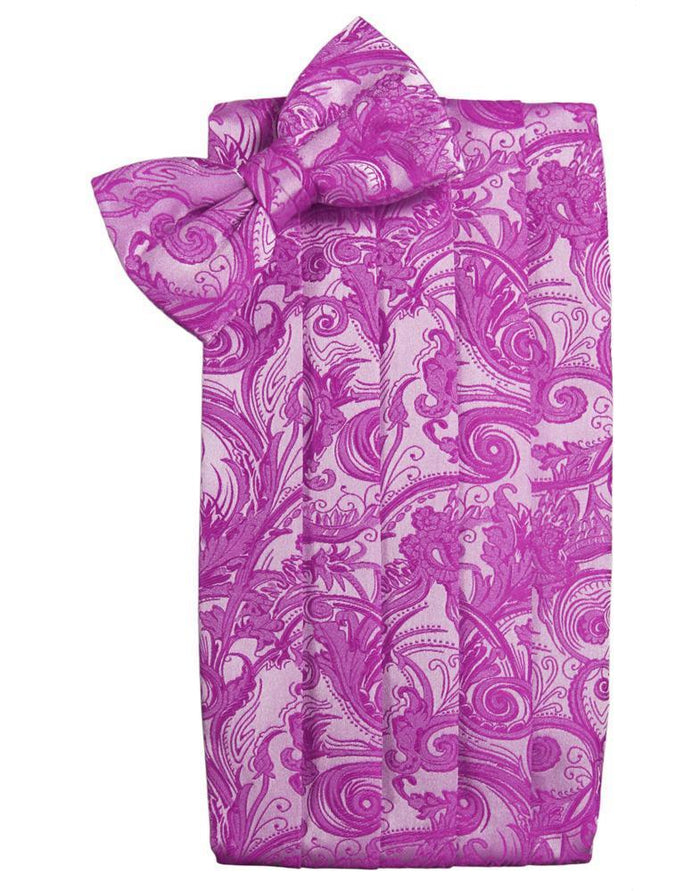 Fuchsia Tapestry Kids Cummerbund Cardi