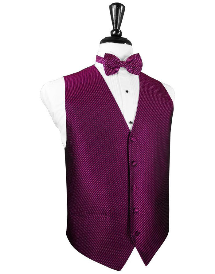 Fuchsia Venetian Tuxedo Vest by Cardi