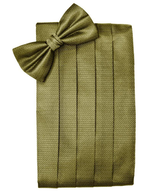Gold Herringbone Cummerbund - Cardi