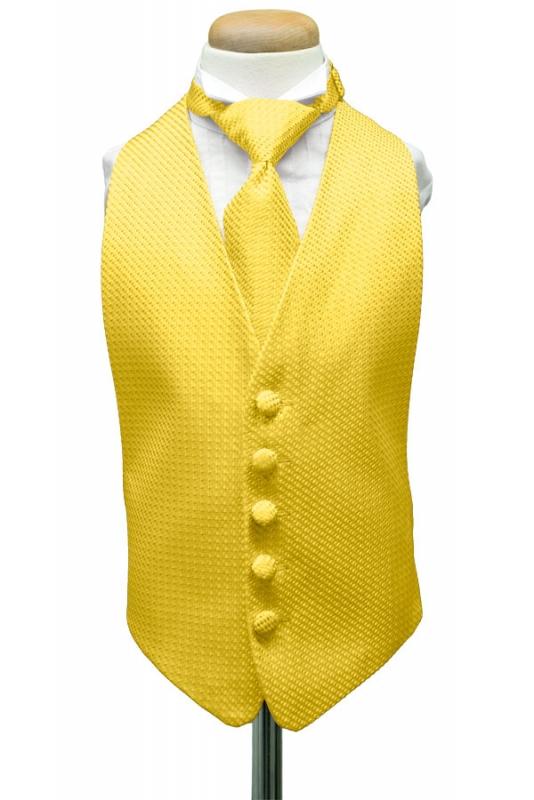 Gold Venetian Kids Tuxedo Vest by Cardi