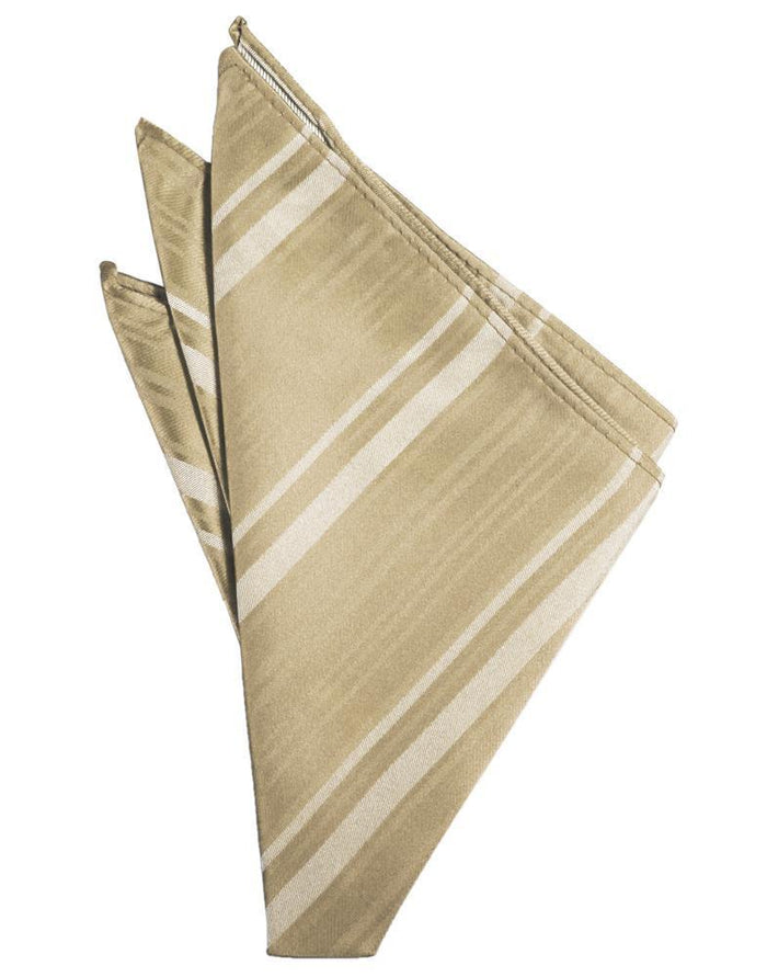 Golden Striped Satin Pocket Square Cardi