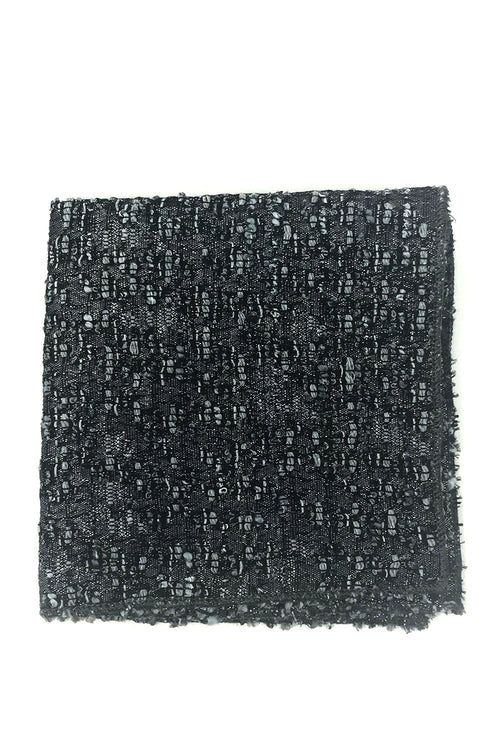 Graphite Laurent Pocket Square by Cardi