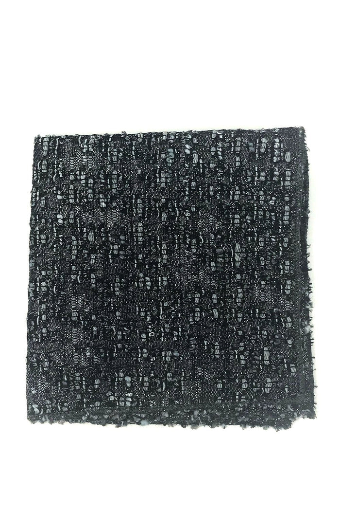 Graphite Laurent Pocket Square by Cardi