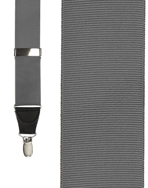 Grey Grosgraine Ribbon Suspenders Cardi