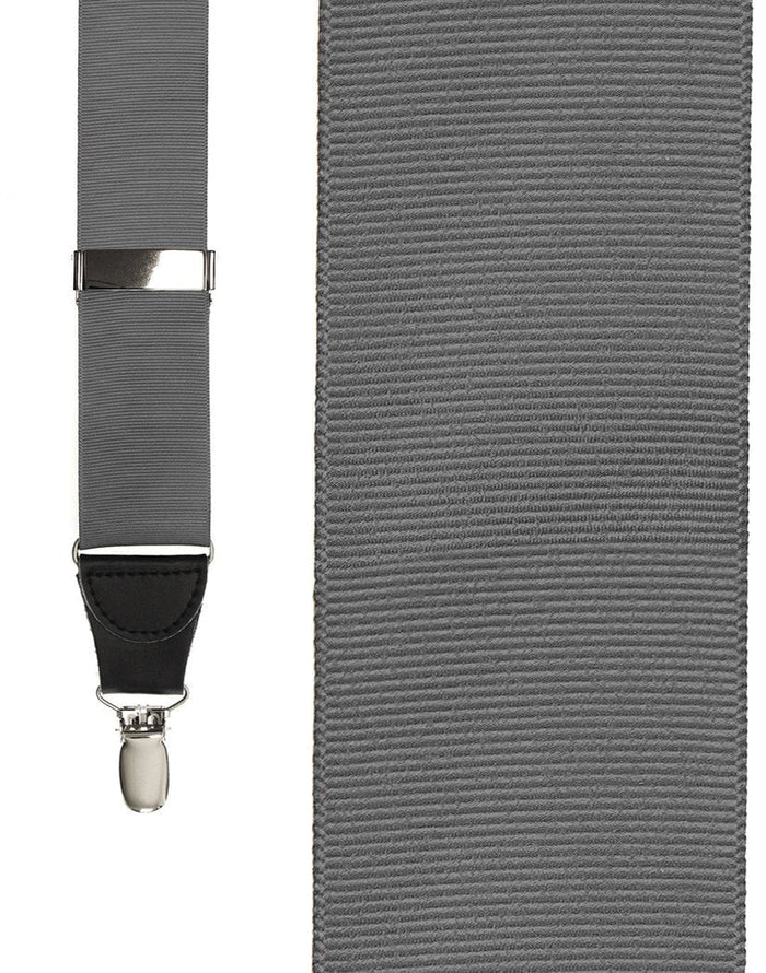 Grey Grosgraine Ribbon Suspenders Cardi