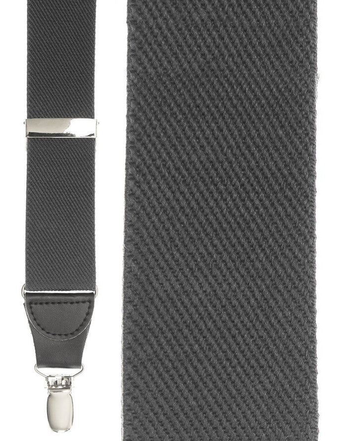 Grey Twill Suspenders by Cardi