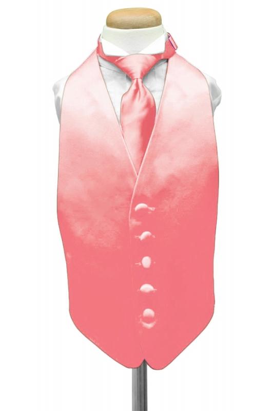 Guava Luxury Satin Kids Tuxedo Vest by Cardi