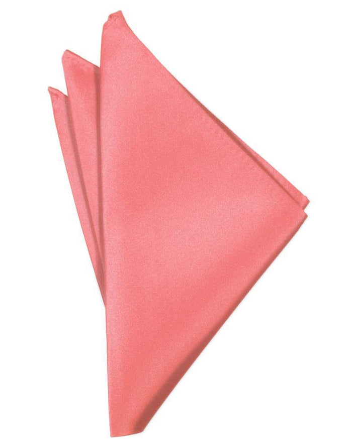 Guava Luxury Satin Pocket Square by Cardi