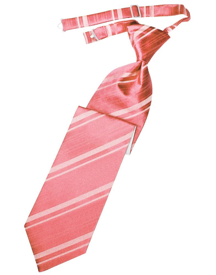 Guava Striped Satin Kids Necktie by Cardi