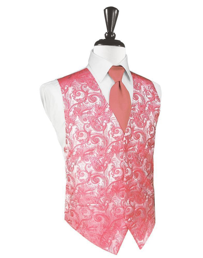 Guava Tapestry Tuxedo Vest by Cardi