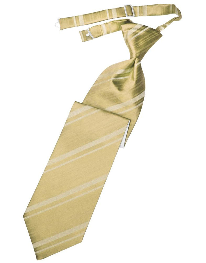 Harvest Maize Striped Satin Kids Necktie Cardi