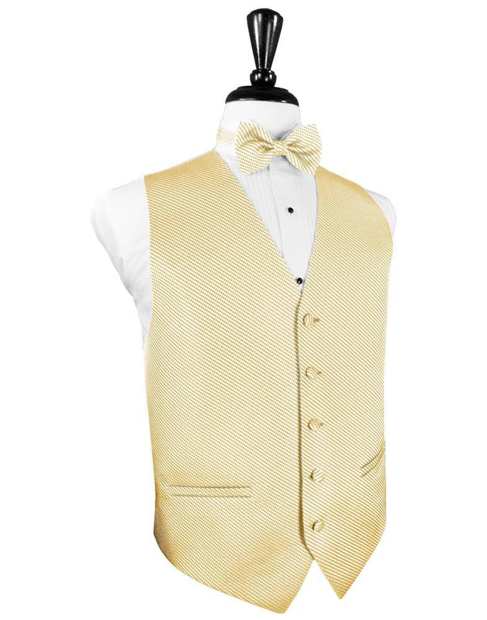 Harvest Maize Venetian Tuxedo Vest by Cardi