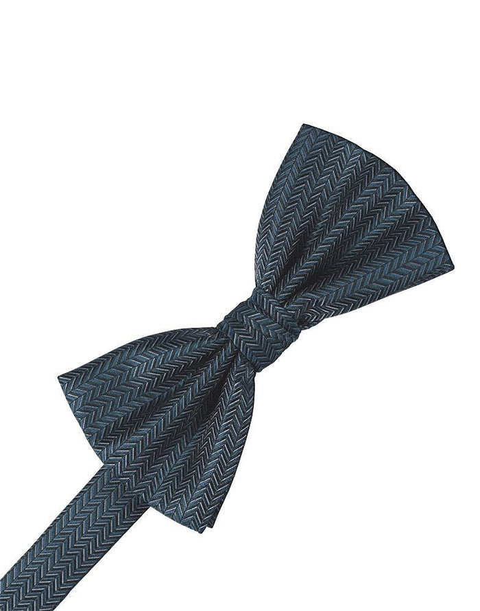 Haze Blue Herringbone Bow Tie by Cardi
