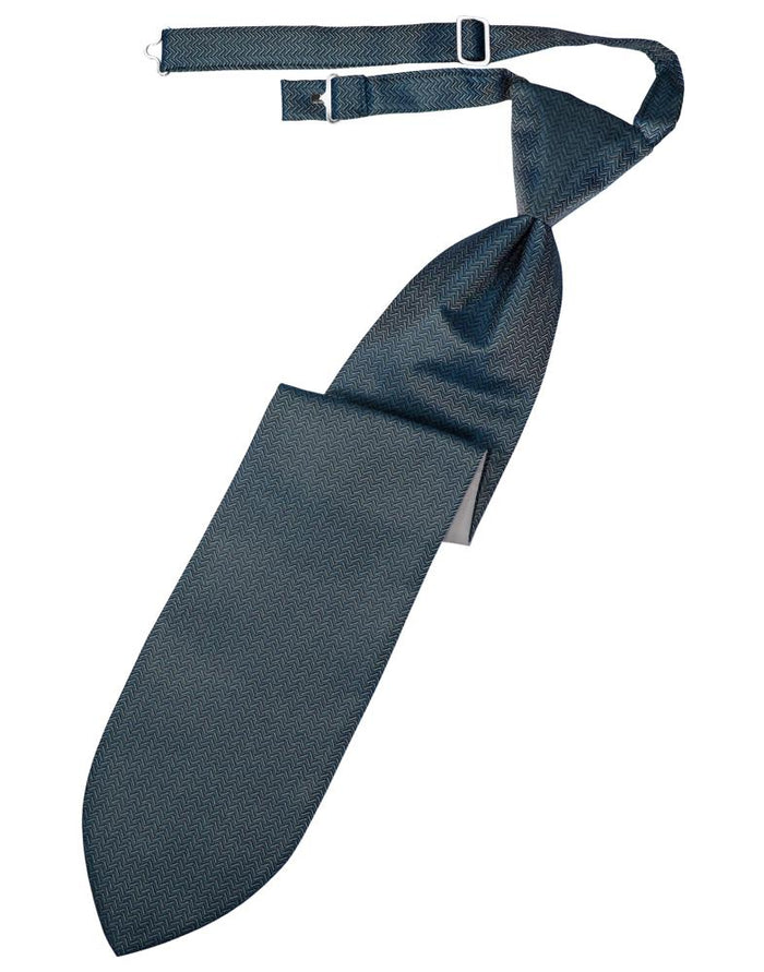 Haze Blue Herringbone Kids Necktie by Cardi