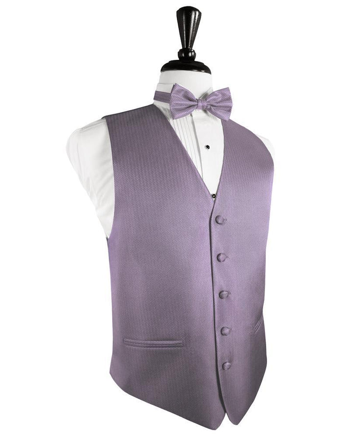 Heather Herringbone Tuxedo Vest by Cardi