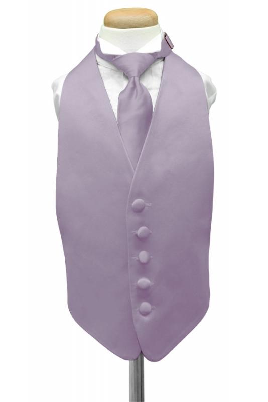 Heather Luxury Satin Kids Tuxedo Vest Cardi