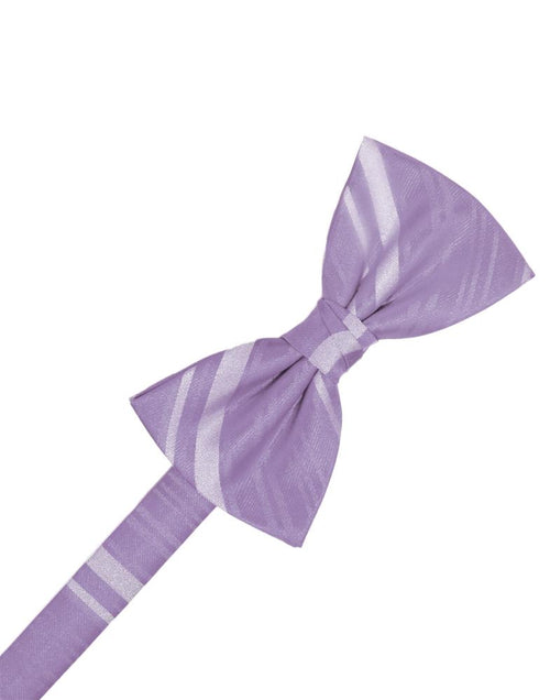 Heather Striped Satin Kids Bow Tie Cardi