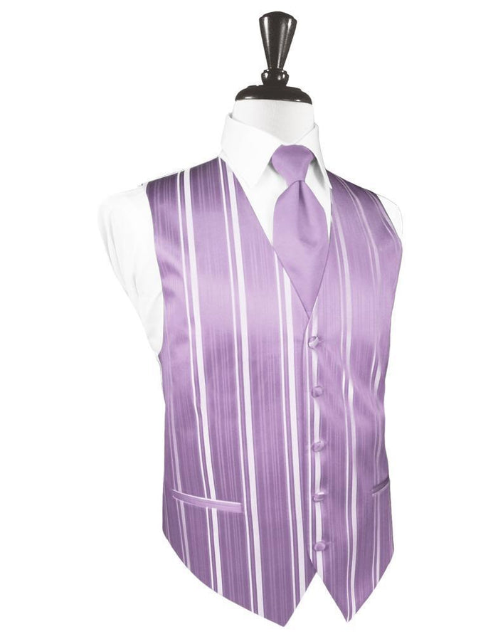 Heather Striped Satin Tuxedo Vest by Cardi