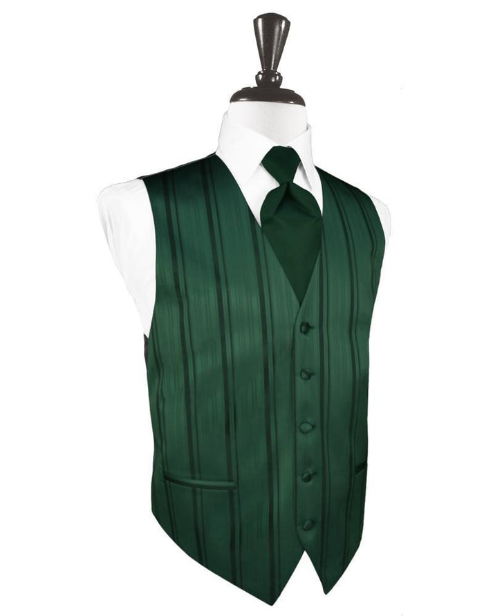 Holly Striped Satin Tuxedo Vest Cardi