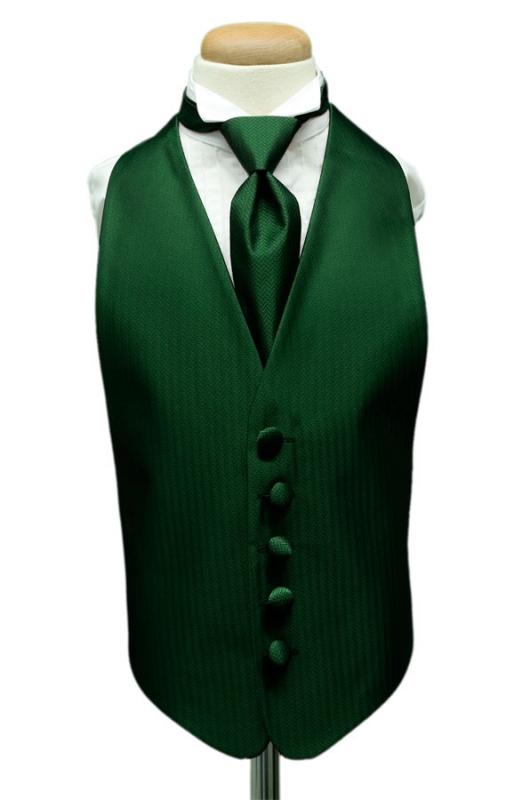 Hunter Herringbone Kids Tuxedo Vest Cardi