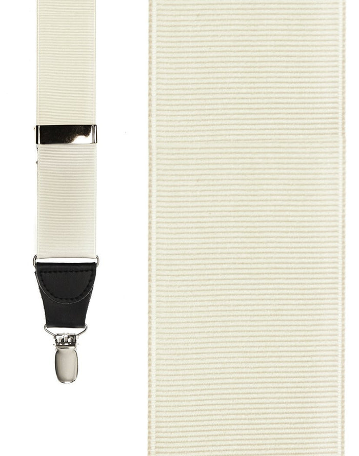 Ivory Grosgraine Ribbon Suspenders Cardi