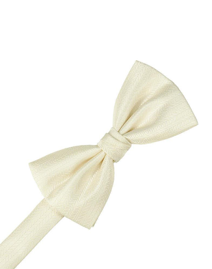 Ivory Herringbone Bow Tie by Cardi