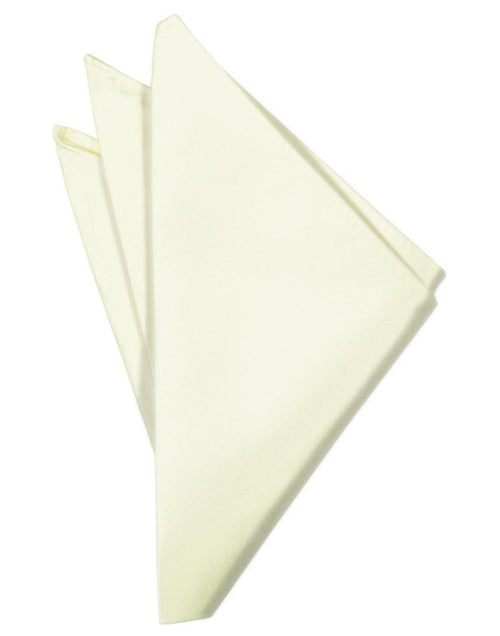 Ivory Luxury Satin Pocket Square by Cardi