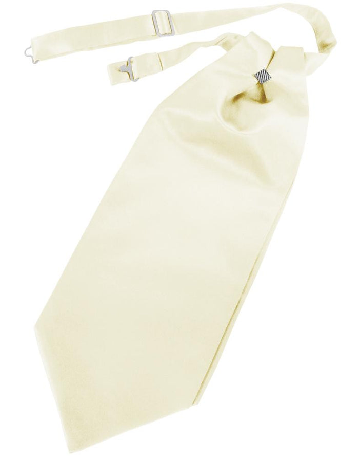Ivory Solid Satin Kids Cravat Cardi