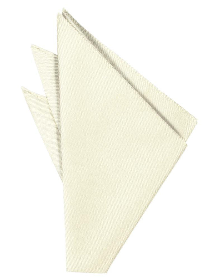 Ivory Solid Twill Pocket Square by Cardi
