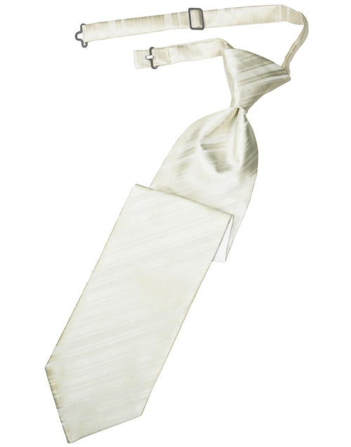 Ivory Striped Satin Kids Necktie by Cardi
