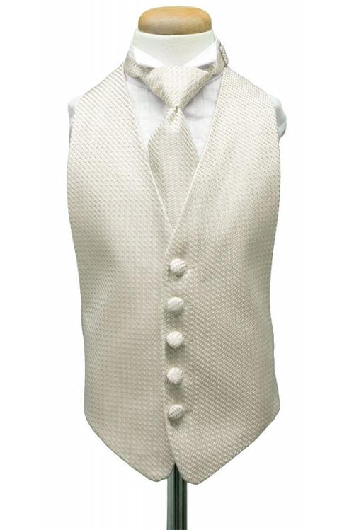 Ivory Venetian Kids Tuxedo Vest by Cardi