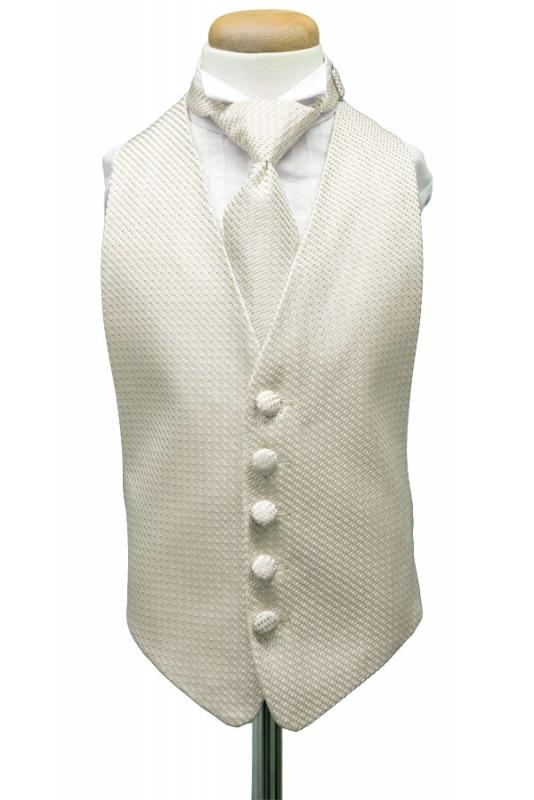 Ivory Venetian Kids Tuxedo Vest by Cardi