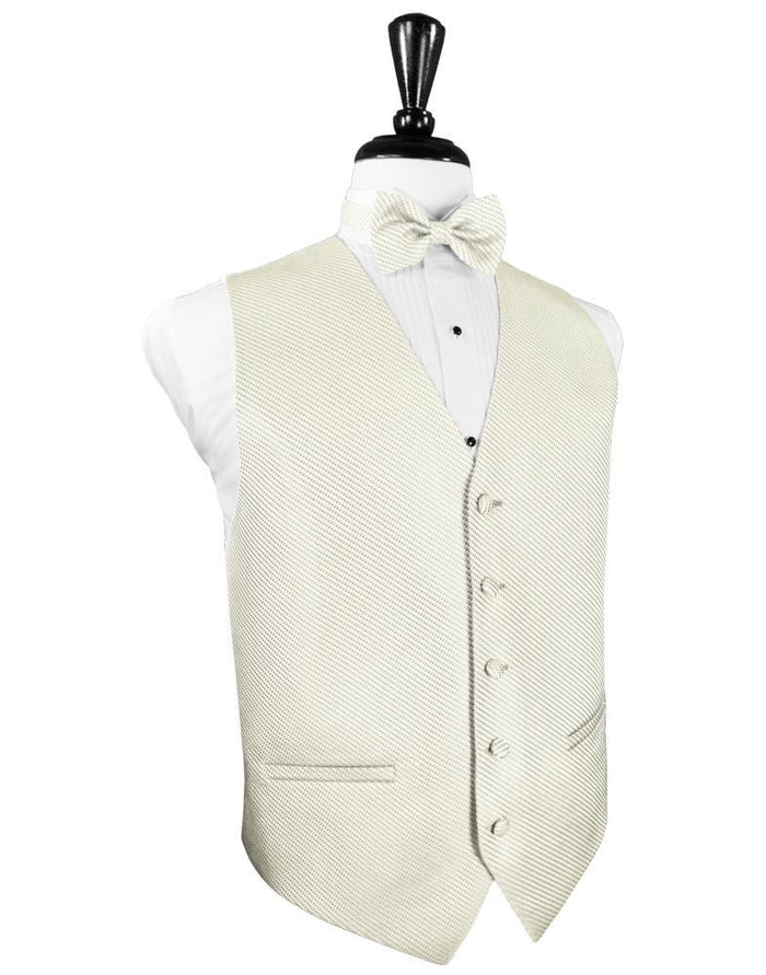 Ivory Venetian Tuxedo Vest by Cardi