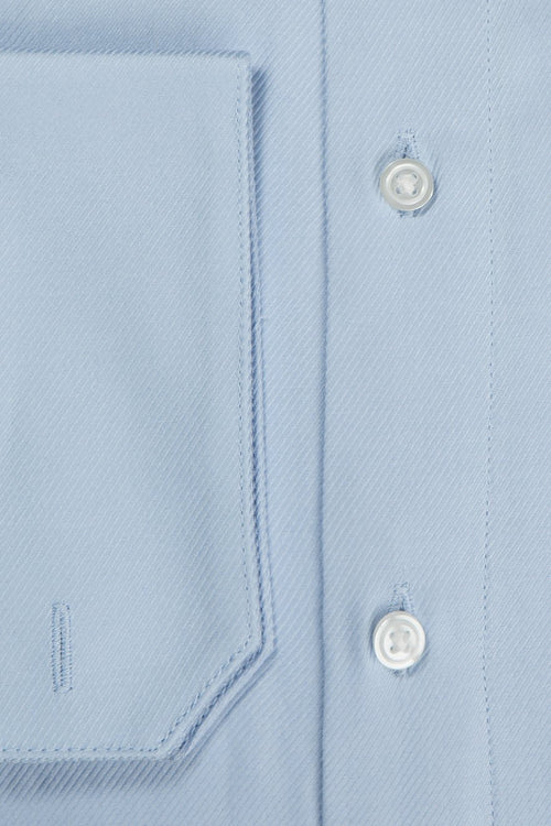 Jamison Blue Twill Spread Collar Dress Shirt Cardi
