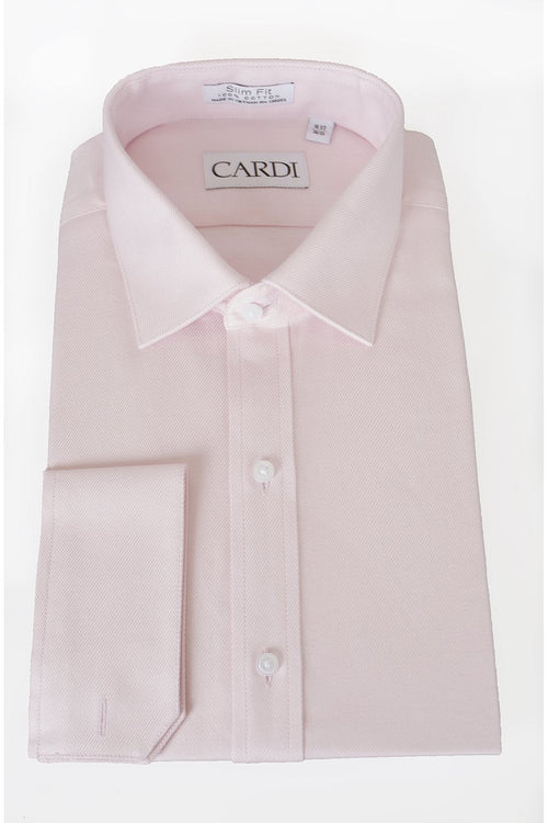Jamison Pink Twill Spread Collar Dress Shirt by Cardi