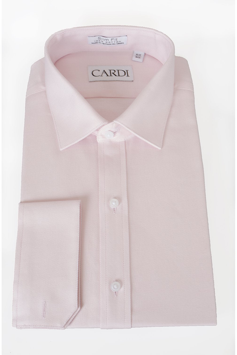 Jamison Pink Twill Spread Collar Dress Shirt by Cardi
