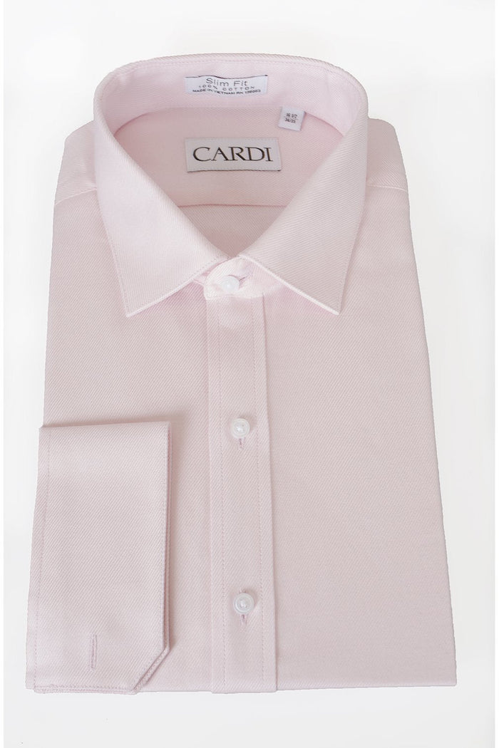 Jamison Pink Twill Spread Collar Dress Shirt by Cardi